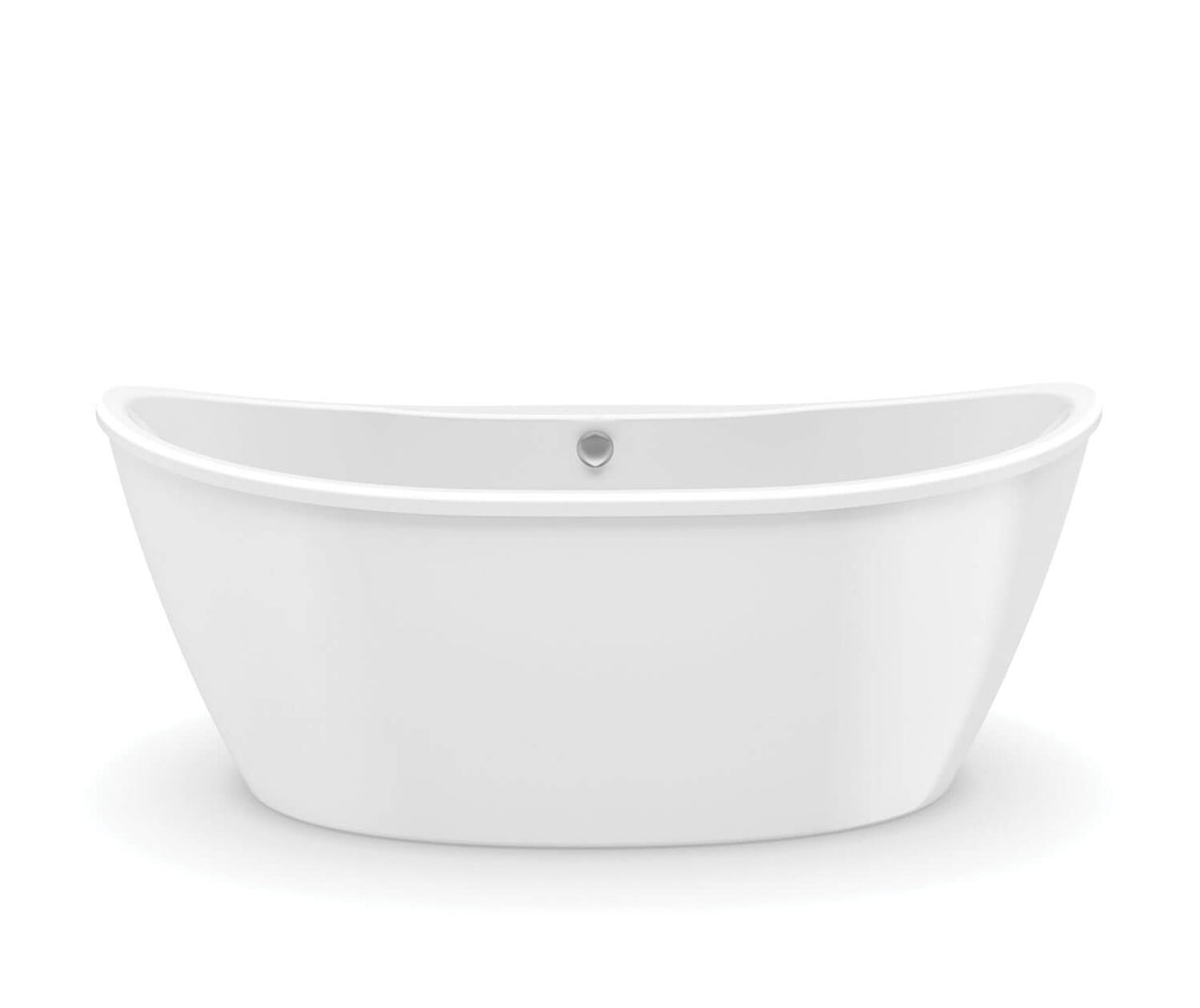 MAAX 106193-000-002-104 Delsia 6636 AcrylX Freestanding Center Drain Bathtub in White with White Skirt