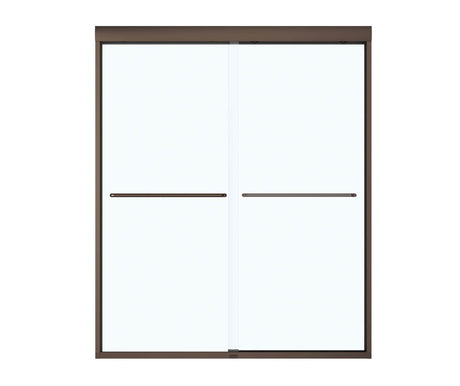 MAAX 135665-900-172-000 Aura 55-59 x 71 in. 6 mm Sliding Shower Door for Alcove Installation with Clear glass in Dark Bronze