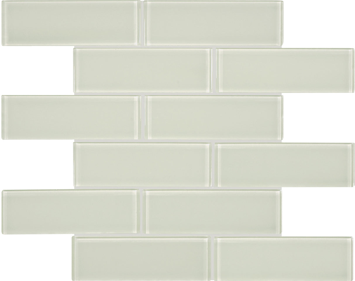 Anatolia Tile 2X6 Element Sand Glossy Glass Brick Mosaics. 1 Sheet = .96 Sq. Ft. 3001-0063-0 (35-042) - premium natural stone mosaic tile from Anatolia Tile, available at PoshHaus showroom in Keene, NH