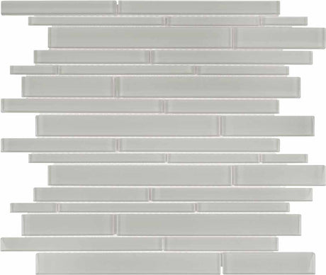 Anatolia Tile Element Mist Random Strip Glossy Glass Mosaics. 1 Sheet = .96 Sq. Ft. 3001-0054-0 (35-058)  - premium natural stone mosaic tile from Anatolia Tile, available at PoshHaus showroom in Keene, NH