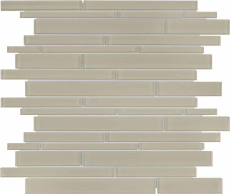 Anatolia Tile Element Earth Random Strip Glossy Glass Mosaics 1 Sheet = .96 Sq. Ft. 3001-0033-0 (35-095)  - premium natural stone mosaic tile from Anatolia Tile, available at PoshHaus showroom in Keene, NH