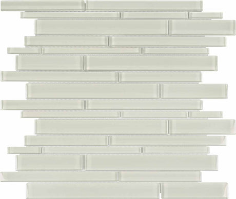Anatolia Tile Element Sand Random Strip Glossy Glass Mosaics. 1 Sheet = .96 Sq. Ft. 3001-0065-0 (35-062)  - premium natural stone mosaic tile from Anatolia Tile, available at PoshHaus showroom in Keene, NH