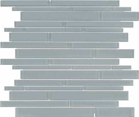 Anatolia Tile Element Shadow Random Strip Glossy Glass Mosaics. 1 Sheet = .96 Sq. Ft. 3001-0072-0 (35-093)  - premium natural stone mosaic tile from Anatolia Tile, available at PoshHaus showroom in Keene, NH