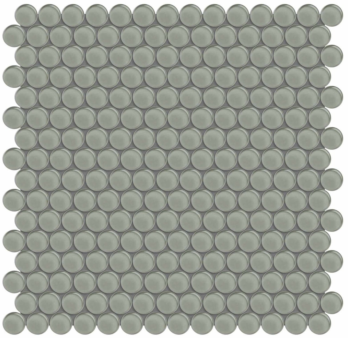 Anatolia Tile Element Smoke Penny Round Glass Mosaics. 1 Sheet = .96 Sq. Ft. 3001-0089-0 (35-100) - premium natural stone mosaic tile from Anatolia Tile, available at PoshHaus showroom in Keene, NH