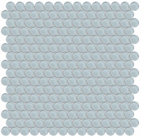 Anatolia Tile Element Skylight Penny Round Glass Mosaics. 1 Sheet = .96 Sq. Ft. 3001-0080-0 (35-105)  - premium natural stone mosaic tile from Anatolia Tile, available at PoshHaus showroom in Keene, NH