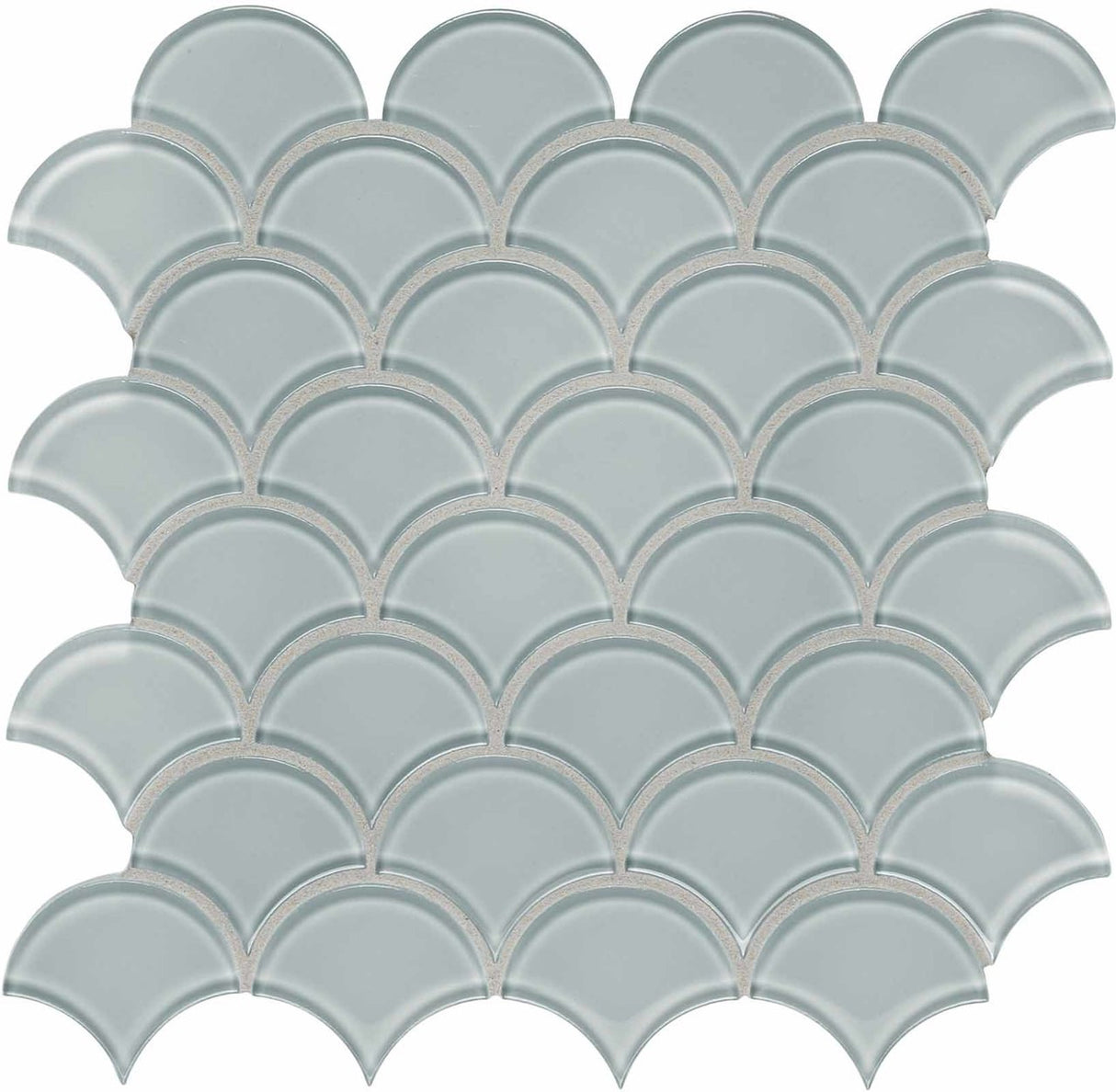 Anatolia Tile Element Cloud Scallop Glossy Glass Mosaics. 1 Sheet = .97 Sq. Ft. 3001-0025-0 (35-111) - premium natural stone mosaic tile from Anatolia Tile, available at PoshHaus showroom in Keene, NH