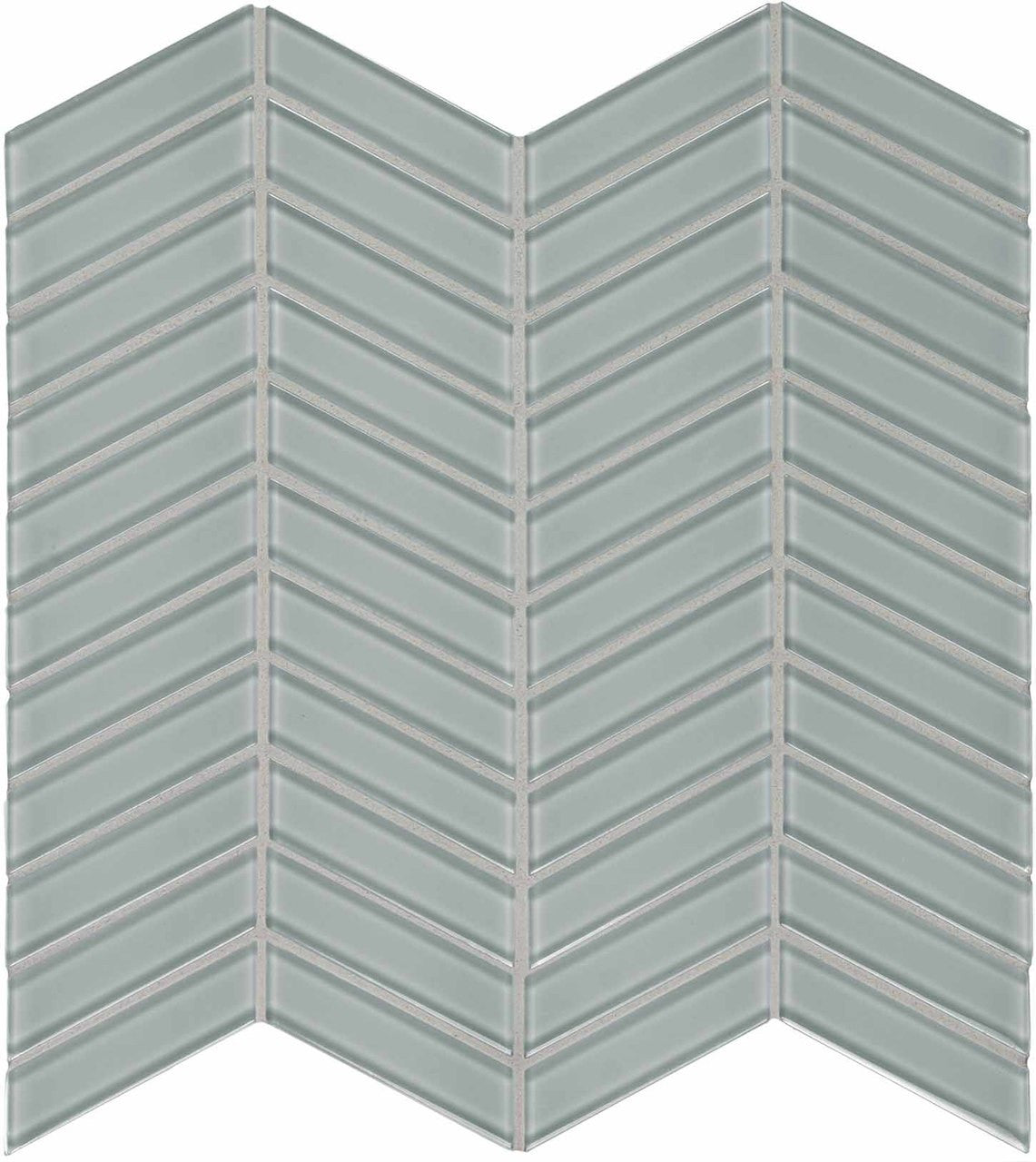 Anatolia Tile Element Shadow Chevron Glass Mosaics. 1 Sheet = .96 Sq. Ft. 3001-0076-0 (35-128) - premium natural stone mosaic tile from Anatolia Tile, available at PoshHaus showroom in Keene, NH