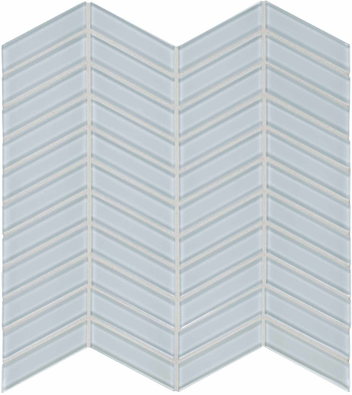 Anatolia Tile Element Skylight Chevron Glass Mosaics. 1 Sheet = .96 Sq. Ft. 3001-0083-0 (35-129) - premium natural stone mosaic tile from Anatolia Tile, available at PoshHaus showroom in Keene, NH