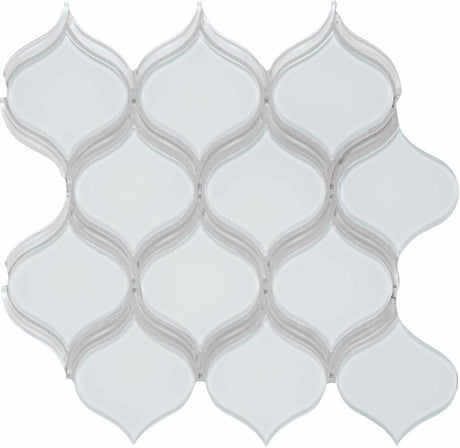 Anatolia Tile Element Ice Arabesque Glass Moaics. 1 Sheet = 1 Sq. Ft. 3001-0049-0 (35-138)  - premium natural stone mosaic tile from Anatolia Tile, available at PoshHaus showroom in Keene, NH