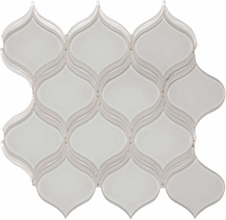 Anatolia Tile Element Mist Arabesque Glass Mosaics. 1 Sheet = 1 Sq. Ft. 3001-0060-0 (35-139)  - premium natural stone mosaic tile from Anatolia Tile, available at PoshHaus showroom in Keene, NH