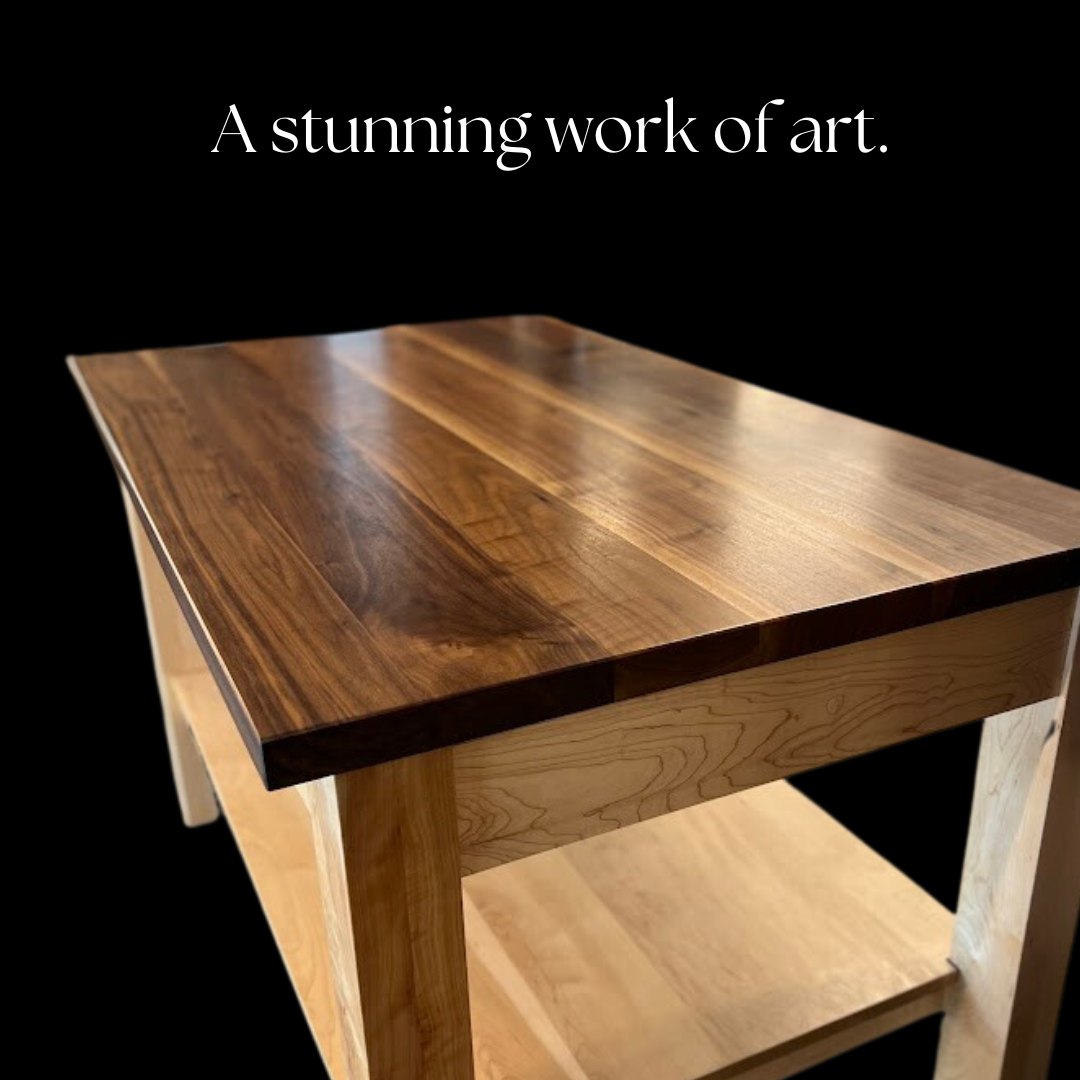 Legacy Chef’s Workstation – Solid Walnut & Oak Kitchen Table