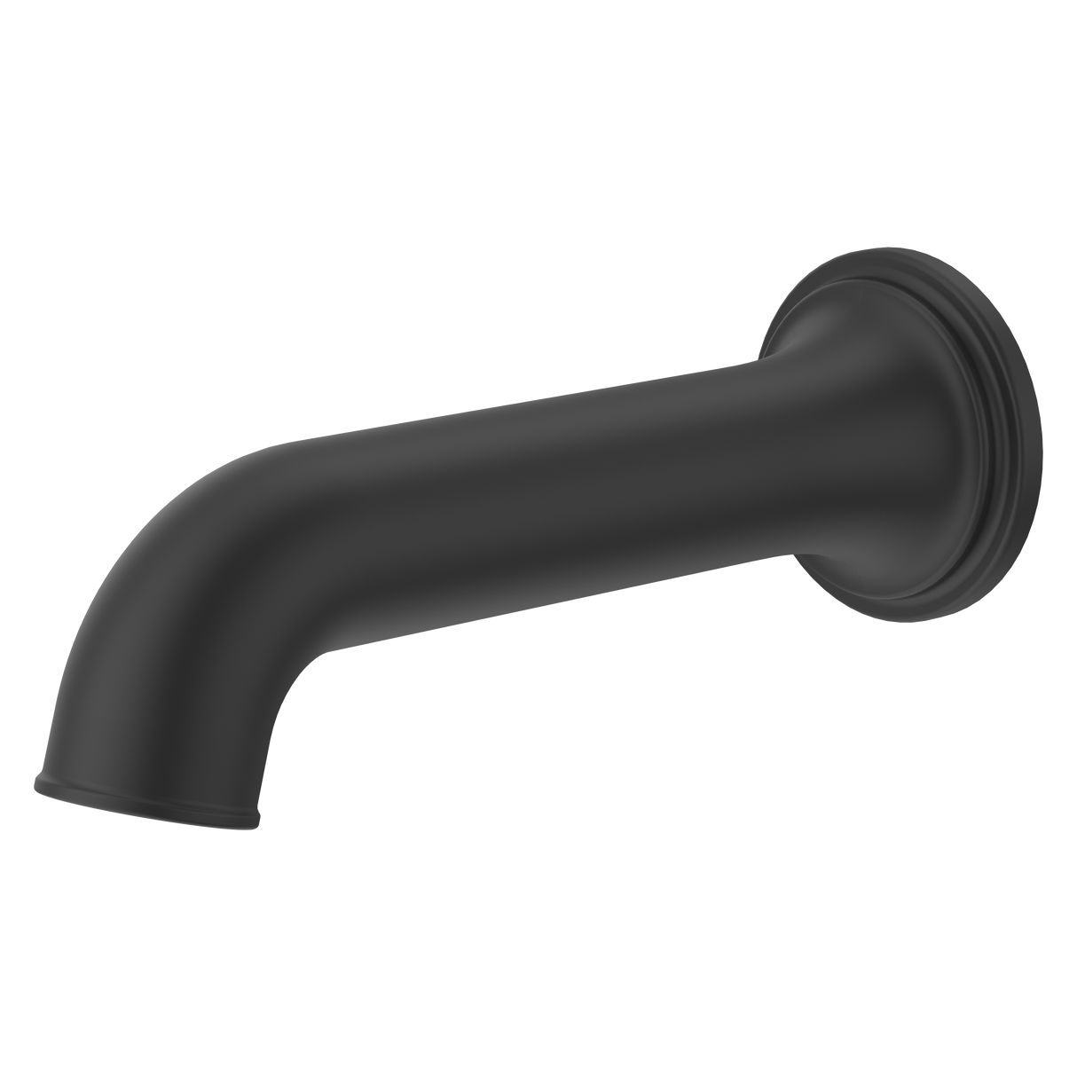 Round Non-Divertering Tub Spout in Spot Defense Matte Black