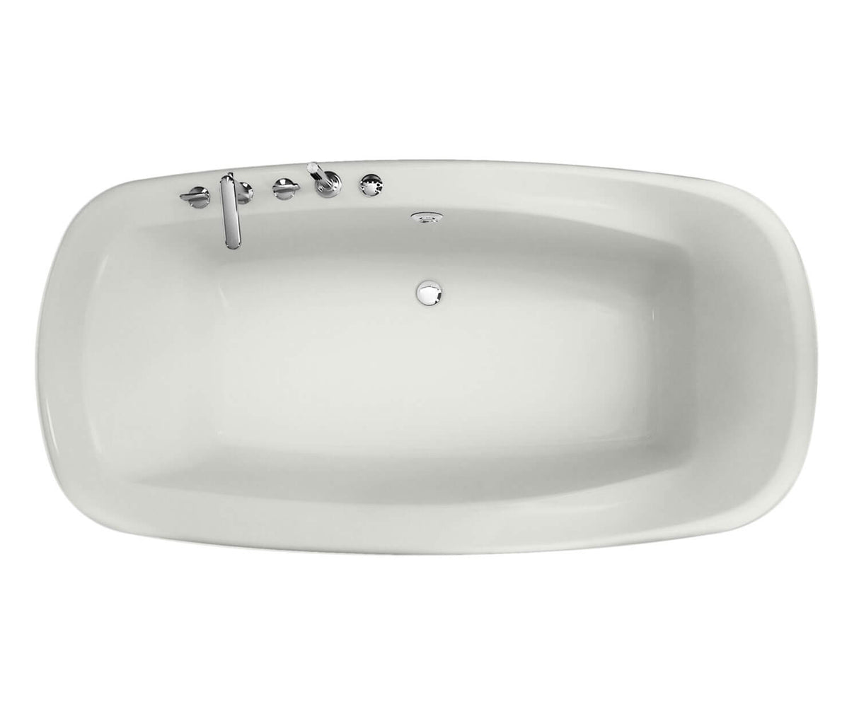 MAAX 101317-094-001 Eterne 7236 Acrylic Drop-in Center Drain Combined Hydromax & Aerofeel Bathtub in White