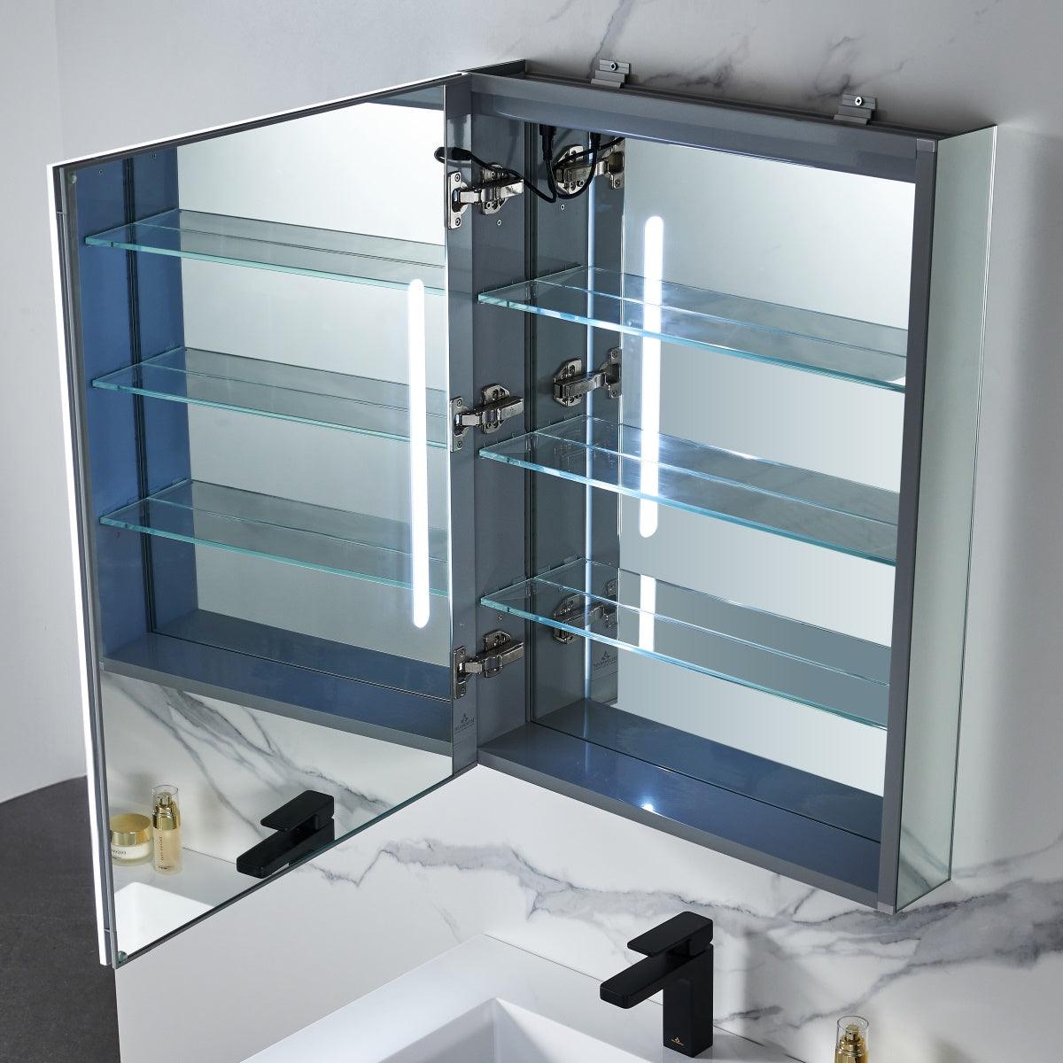 Capella 24-Inch LED Medicine Cabinet – Modern Vanity Mirror with Adjustable Lighting