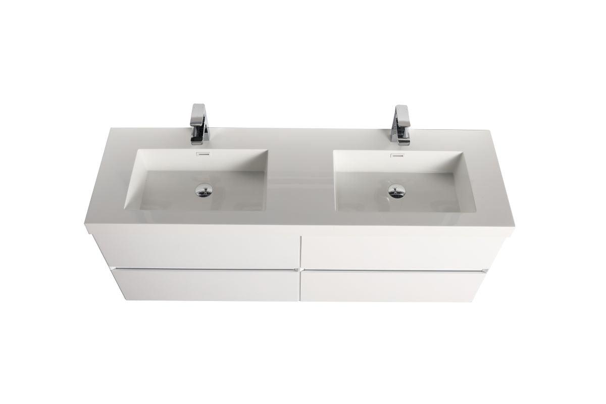 Blossom Assisi 60" Double Sink Vanity - Modern Minimalist Design with Soft-Closing Drawers