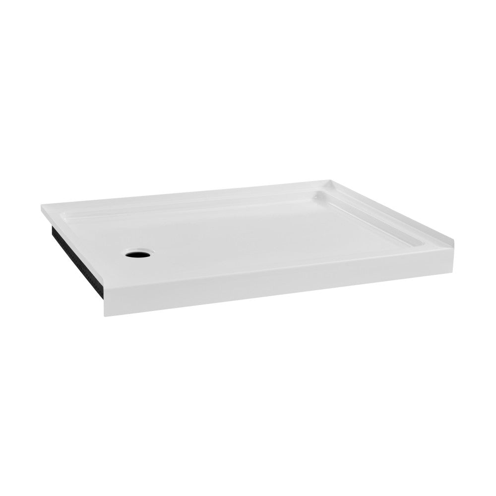 Carre 48" x 36" Acrylic White, Single-Threshold, Left Drain, Shower Base