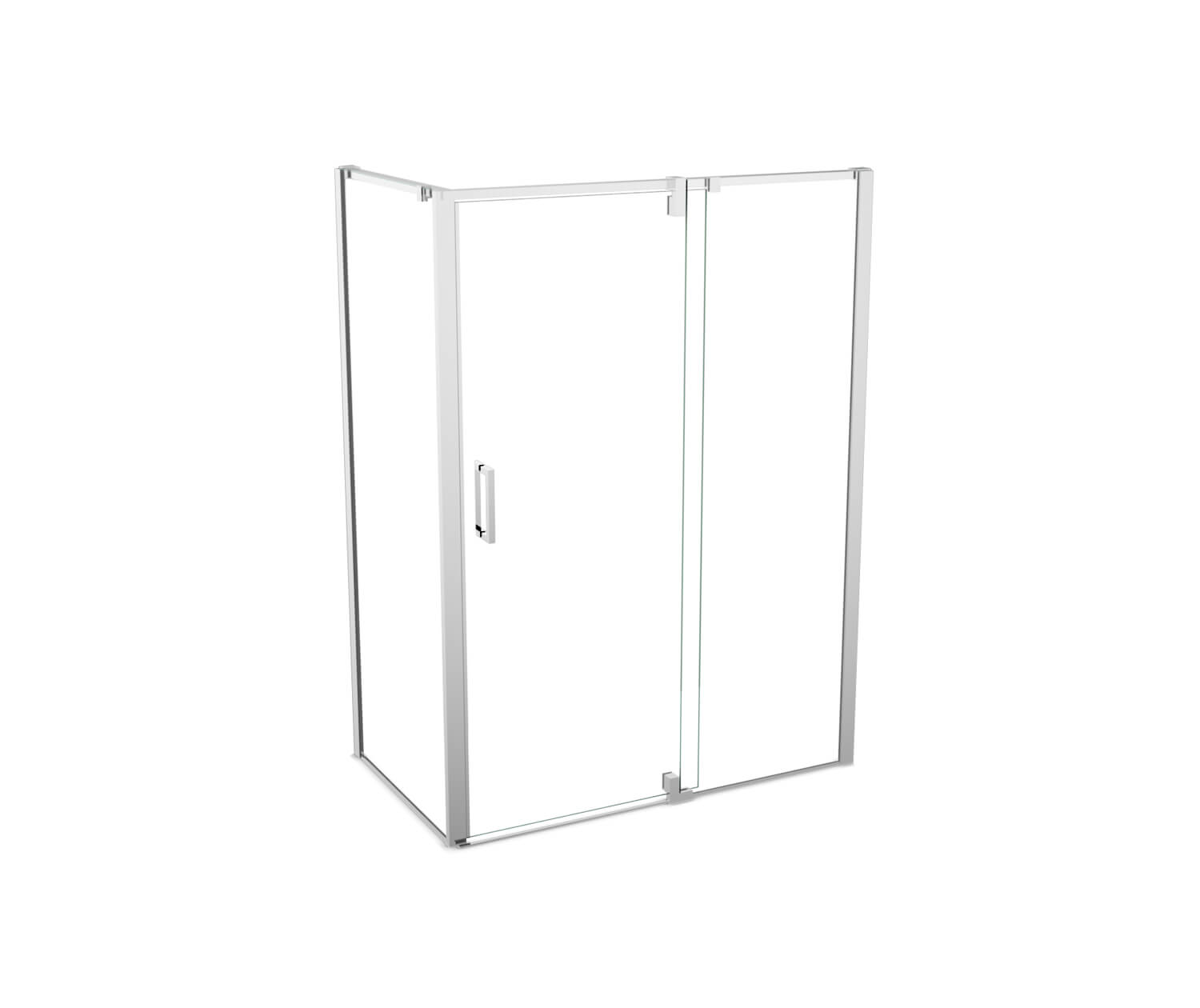 MAAX 137857-900-084-000 ModulR 48 x 36 x 78 in. 8mm Pivot Shower Door for Corner Installation with Clear glass in Chrome
