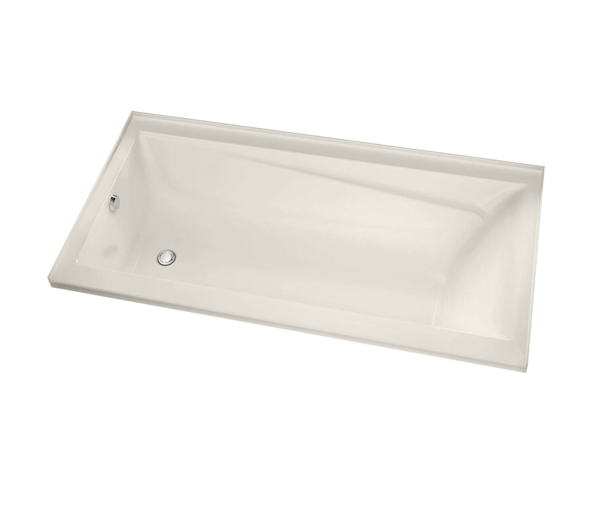 MAAX 105514-103-007-102 Exhibit 6032 IF Acrylic Alcove Left-Hand Drain Aeroeffect Bathtub in Biscuit