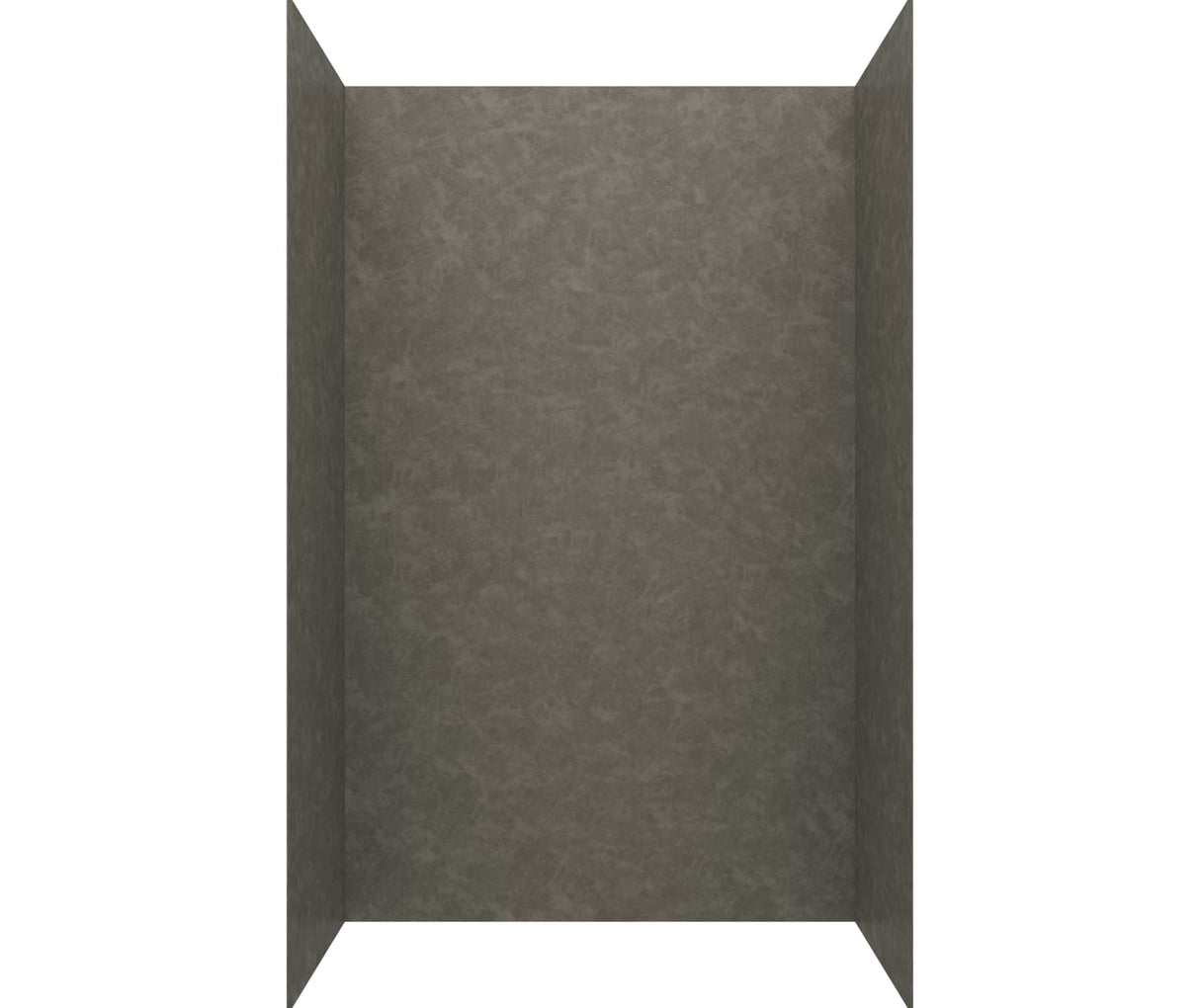 Swanstone SMMK96-3636 36 x 36 x 96 Swanstone Smooth Glue up Shower Wall Kit in Charcoal Gray SMMK963636.209