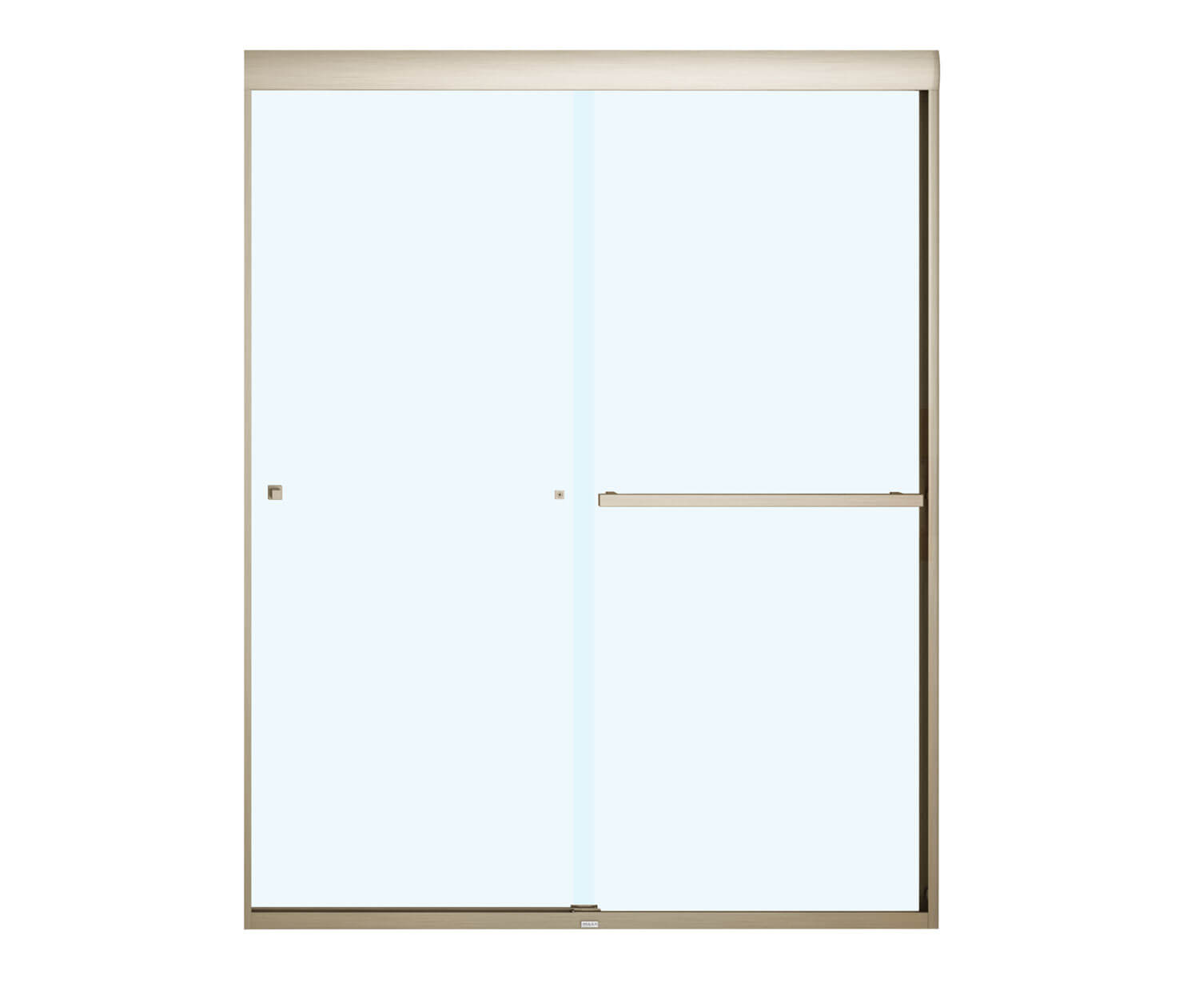 MAAX 135675-900-305-000 Aura SC 55-59 in. x 71 in. 8 mm Bypass Shower Door for Alcove Installation with Clear glass in Brushed Nickel