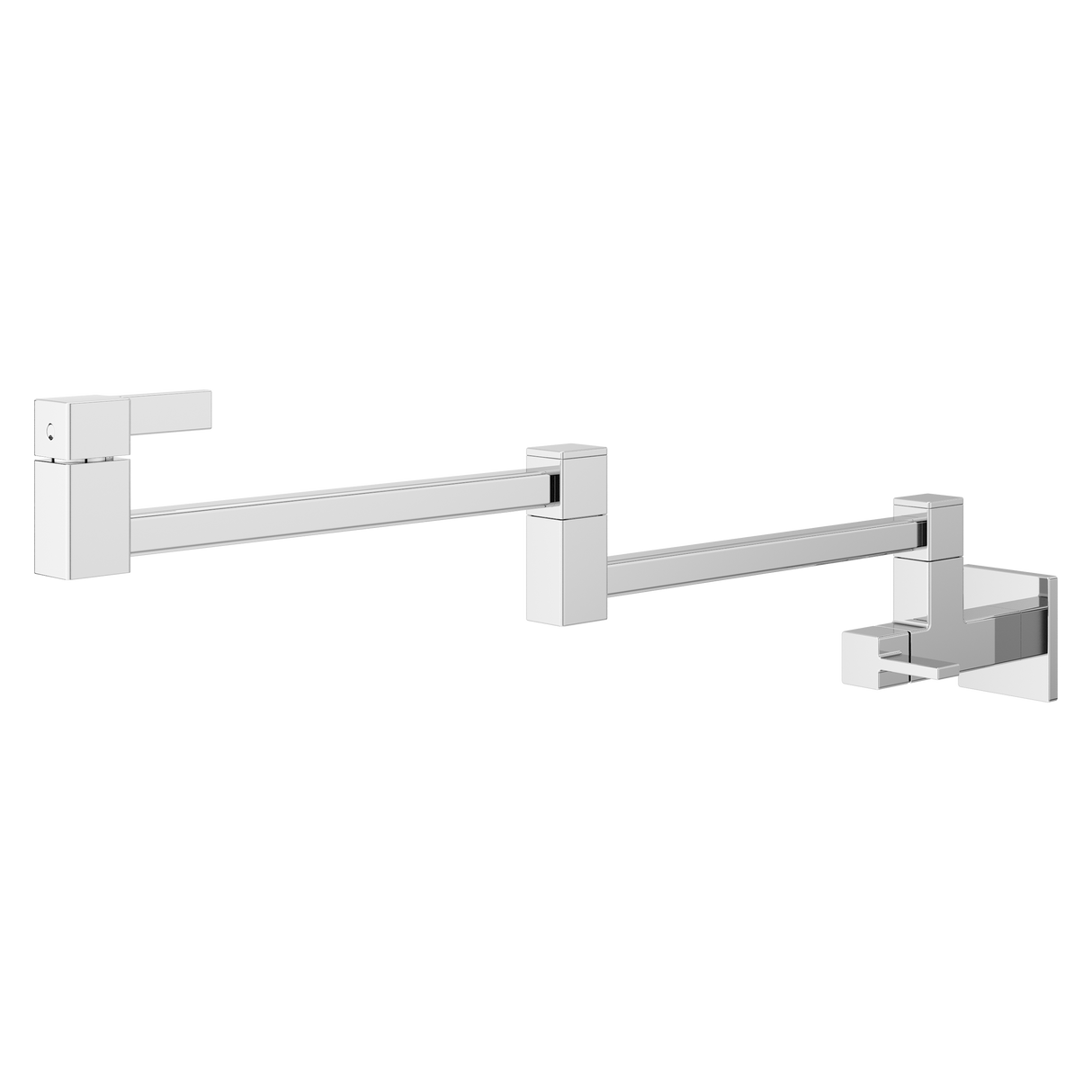 Square Modern 2-Handle 1-Hole Potfiller Kitchen Faucet in Polished Chrome