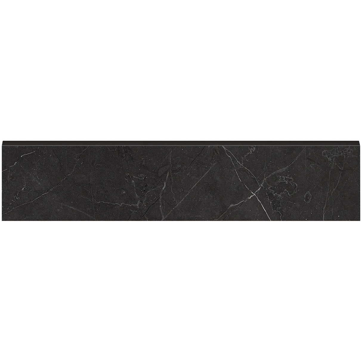 Anatolia Tile 3X12 Bn La Marca Nero Honed & Rectified Bullnose 4502-0289-0 Nero Venato 3x12 Bullnose Honed - premium natural stone mosaic tile from Anatolia Tile, available at PoshHaus showroom in Keene, NH