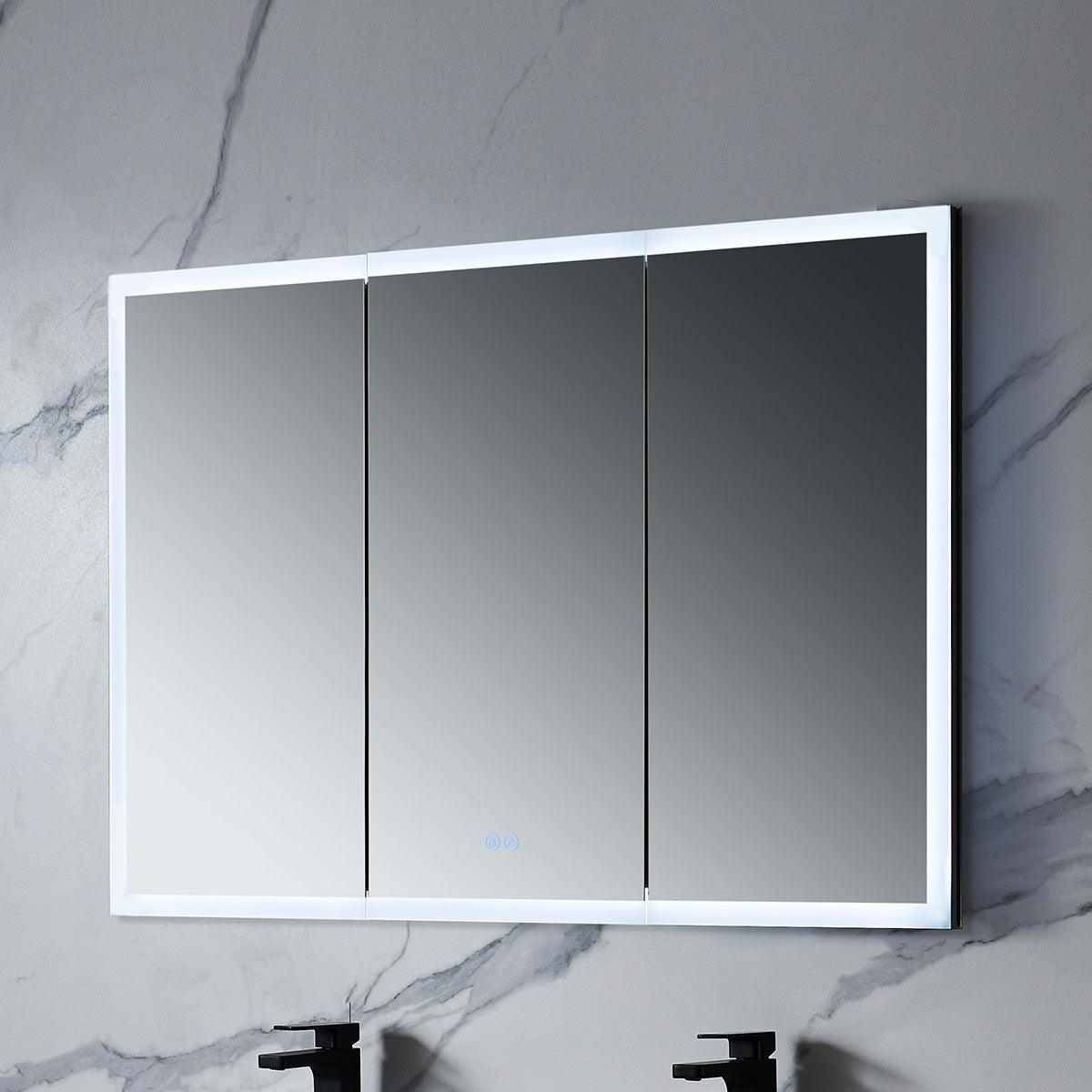 Capella LED Medicine Cabinet – Smart Vanity Mirror with Adjustable LED and Defogger
