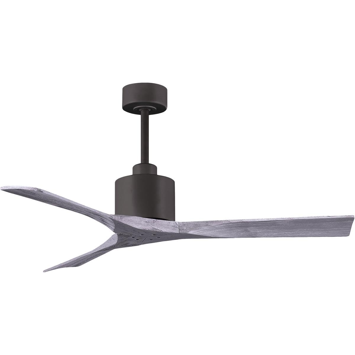 Matthews Fan NK-TB-BW-52 Nan 6-speed ceiling fan in Textured Bronze finish with 52” solid barn wood tone wood blades