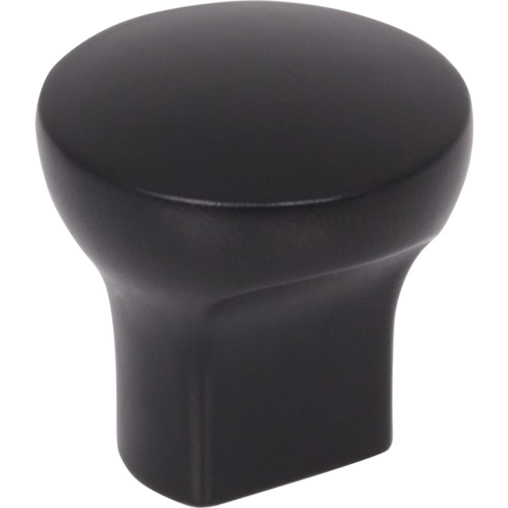 Elements 239MB 1" Diameter Matte Black Round Brenton Cabinet Knob