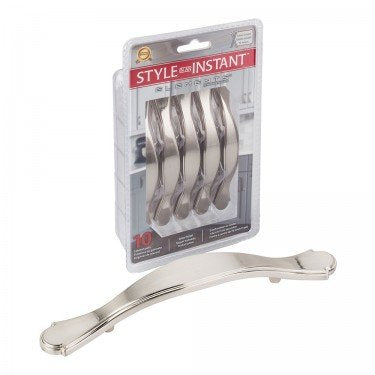 Elements 3108SN-R 3" Center-to-Center Satin Nickel Gatsby Retail Packaged Cabinet Pull