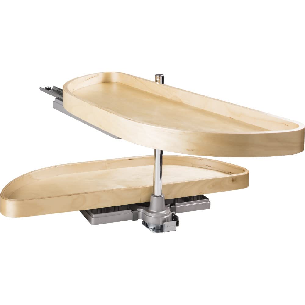 Hardware Resources HMLS-W-3212 32" Wood Half-Moon Lazy Susan