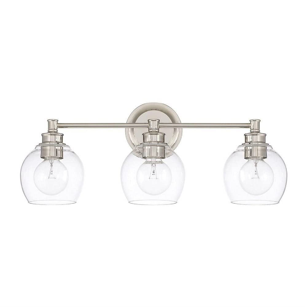 Capital Lighting 121131AD-426 Mid Century 3 Light Vanity Aged Brass