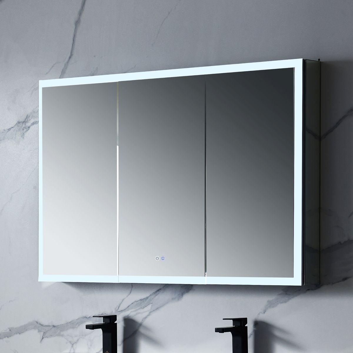 Capella LED Medicine Cabinet – Smart Vanity Mirror with Adjustable LED and Defogger