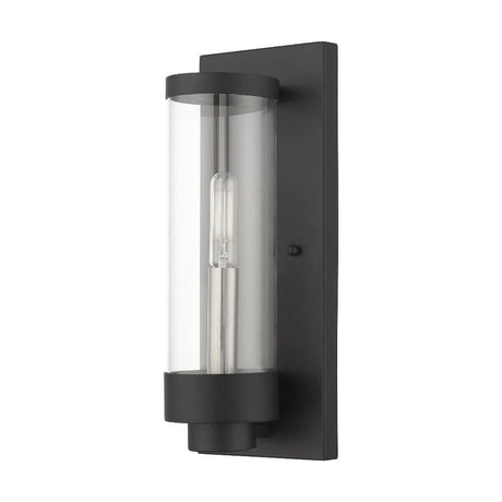 Livex Lighting 20721-14 Hillcrest Outdoor ADA Wall Lantern, Textured Black, 4.75 x 12