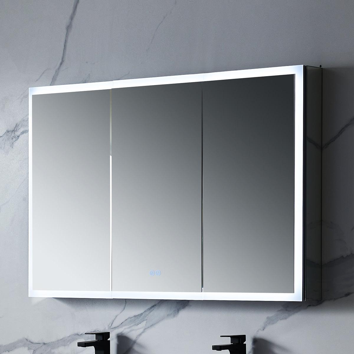 Capella LED Medicine Cabinet – Smart Vanity Mirror with Adjustable LED and Defogger