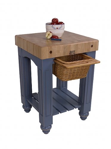 John Boos CU-GB25-N American Heritage Prep Table with Butcher Block Top Base Finish: Natural Maple