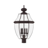 Livex Lighting Monterey Black 4-Light Outdoor Post Lantern