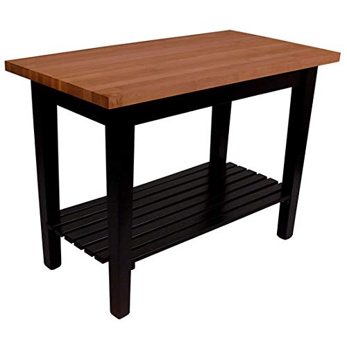 John Boos RN-C6036-2D-S Le Classique Work Table, Varnique, with 2 Drawers and 1 Shelf, 60" W x 36" D 35" H