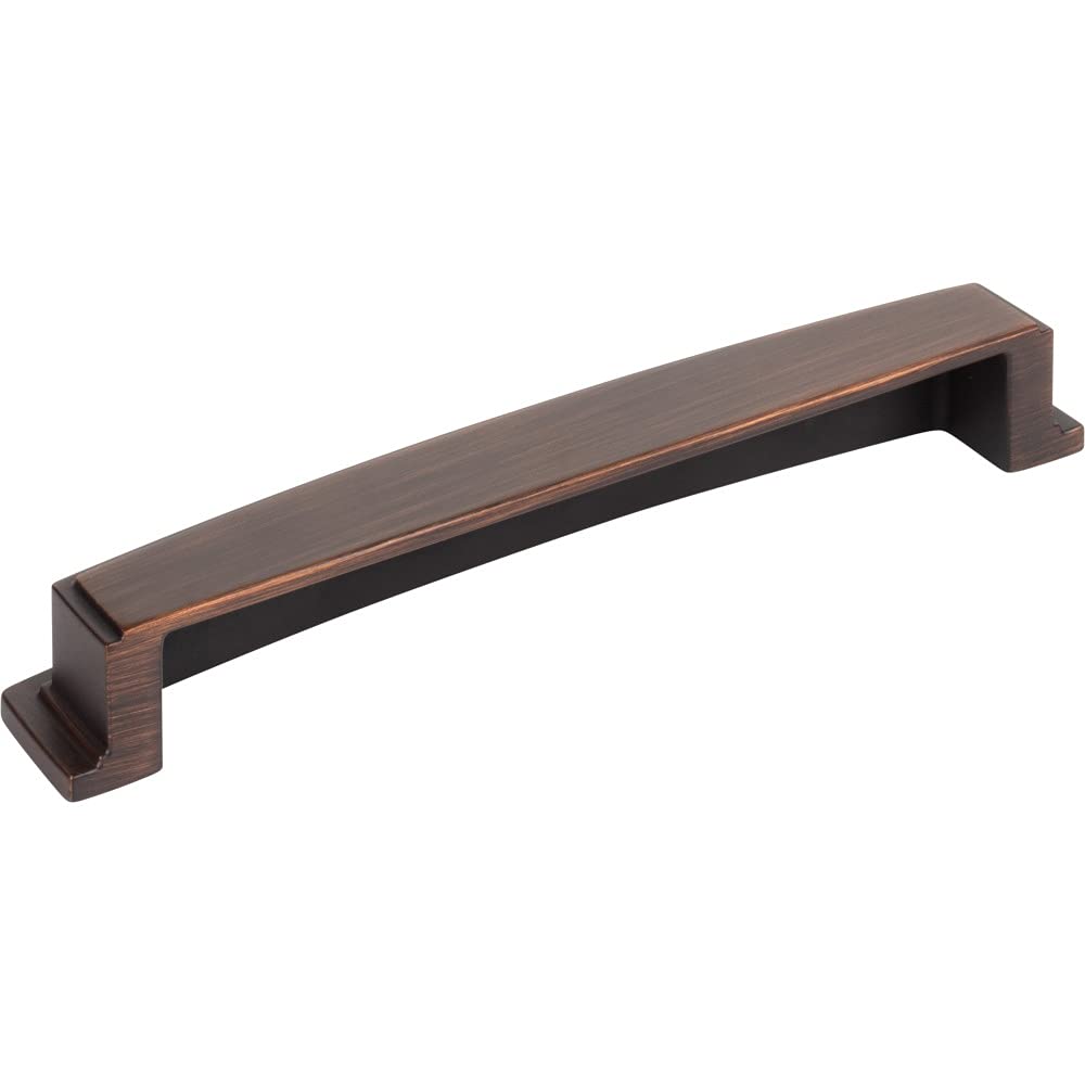 Jeffrey Alexander 141-160DBAC 160 mm Center Brushed Oil Rubbed Bronze Square-to-Center Square Renzo Cabinet Cup Pull