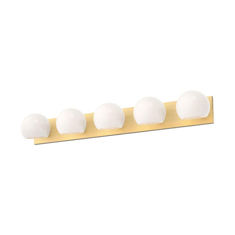 Alora VL548540BGOP WILLOW 40" VL BRUSHED GOLD MATTE OPAL GLASS 5X60W E12