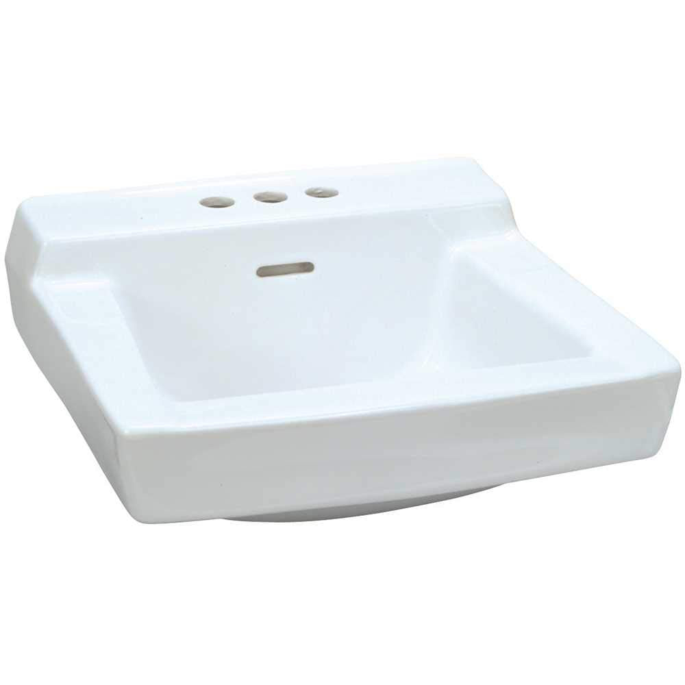 Gerber G0012314 White Plymouth 4" Centers Wall Hung Bathroom Sink