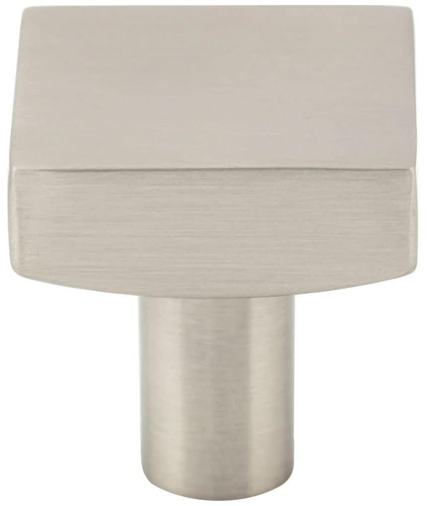 Jeffrey Alexander 845SN 1-1/8" Overall Length Satin Nickel Square Dominique Cabinet Knob