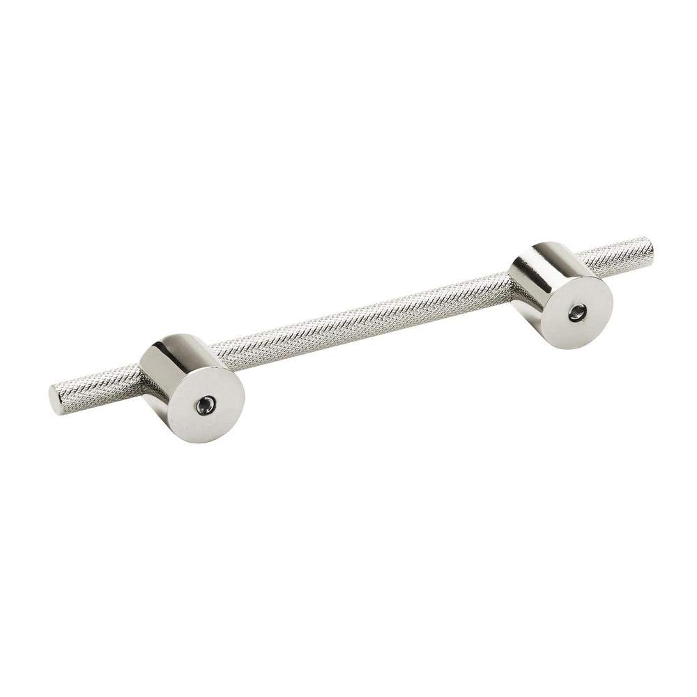 Amerock Cabinet Pull Polished Nickel 5-1/16 inch (128 mm) Center to Center Transcendent 1 Pack Drawer Pull Drawer Handle Cabinet Hardware