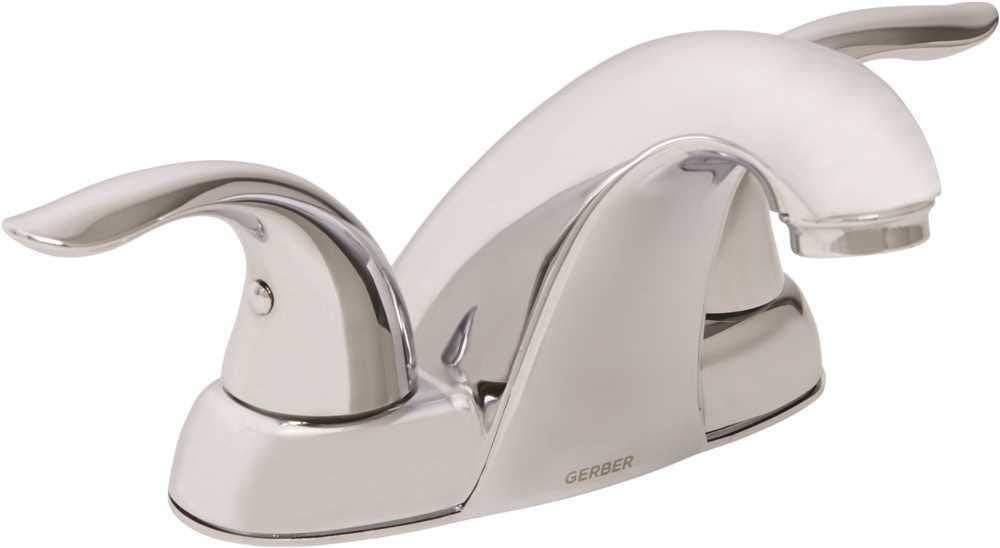 Gerber G0043011 Chrome Viper Two Handle Centerset Lavatory Faucet W/ Metal Touch DO...