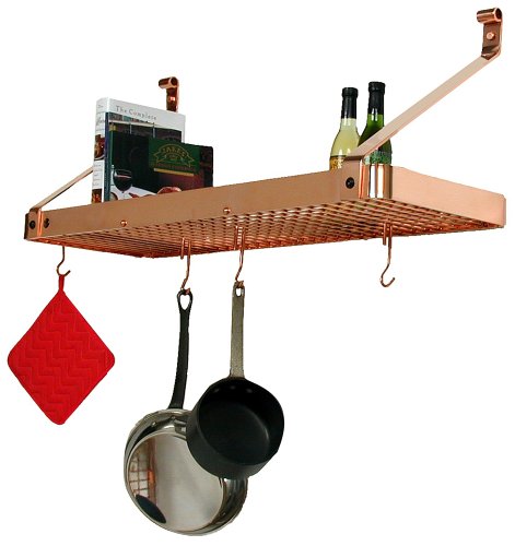 Enclume PR8A CP 36" Deep Bookshelf Rack w/ 12 Hooks CP