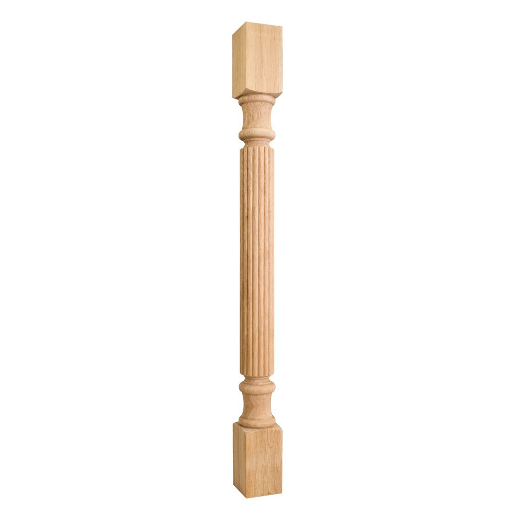 Hardware Resources P2-42RW 3-1/2" W x 3-1/2" D x 42" H Rubberwood Reed Post