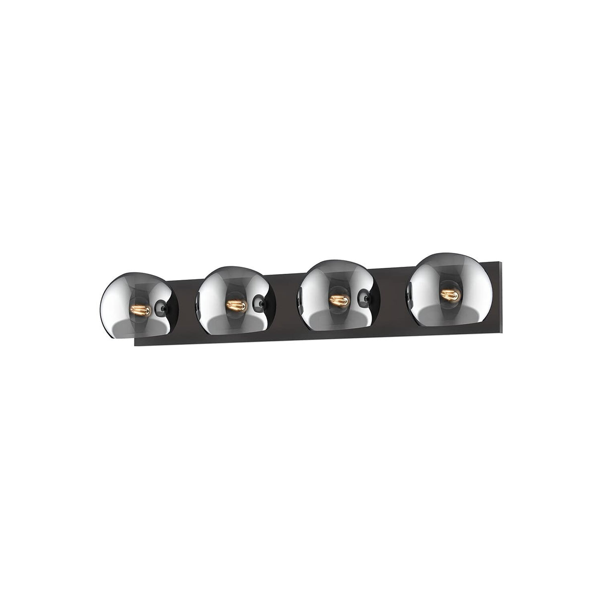 Alora VL548431MBSM WILLOW 31" VL MATTE BLACK SMOKED GLASS 4X60W E12