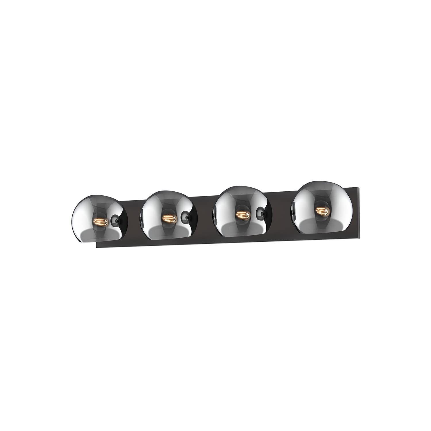 Alora VL548431MBSM WILLOW 31" VL MATTE BLACK SMOKED GLASS 4X60W E12