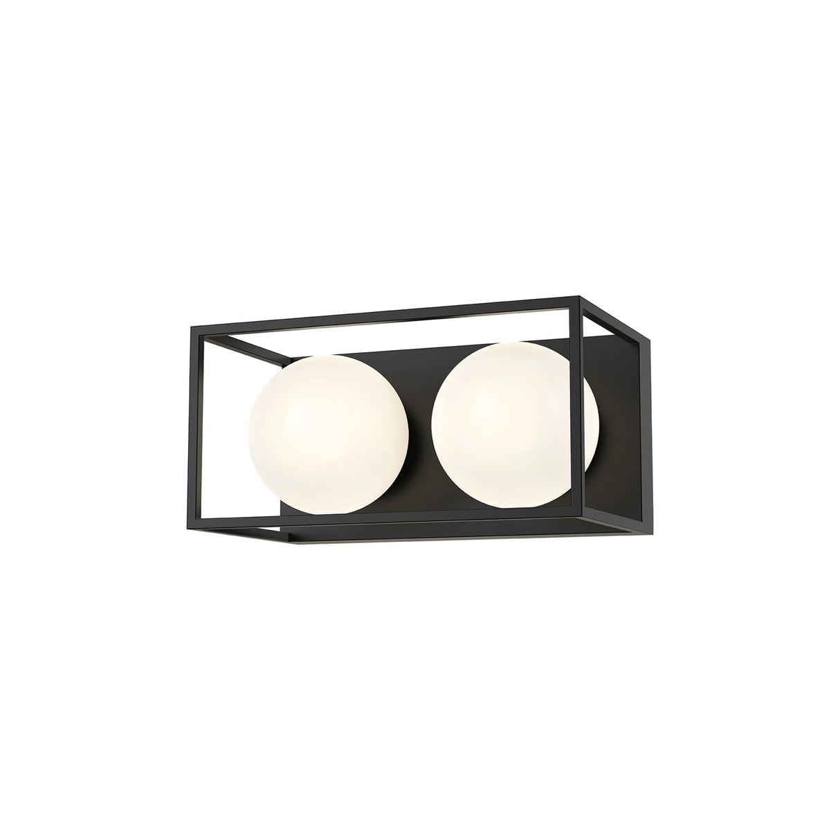 Alora VL519213MBOP AMELIA 13" VL MATTE BLACK OPAL GLASS 2X60W E26