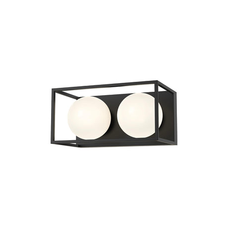 Alora VL519213MBOP AMELIA 13" VL MATTE BLACK OPAL GLASS 2X60W E26